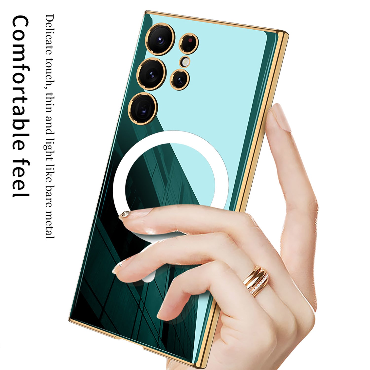 Wireless Charger Circle Magnetic Drop-resistant S24 Ultra-thin Plating Protective Cover Phone Case Wireless Charger Circle Magnetic Drop-resistant S24 Ultra-thin Plating Protective Cover Phone Case